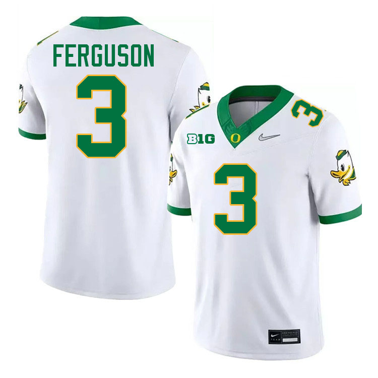 Terrance Ferguson Oregon Jersey,Oregon Ducks Football Uniforms Youth-White 2024